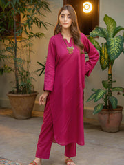 Tng By Md Solid Co Ords Collection-Rangat Hot Pink