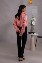 Kross Kulture Stitched Royal Silk- Solid Silk Top