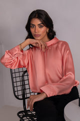 Kross Kulture Stitched Royal Silk- Solid Silk Top