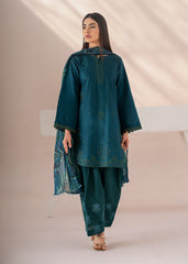 Meerak Stitched 3 Piece Emb Cotton Lawn Suit-5
