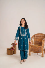 Khayat Stitched 2 Piece Embroidered Kids Winter Collection'2025-Ivoria
