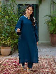 Tng By Md Solid Co Ords Collection-Leher Dark Blue