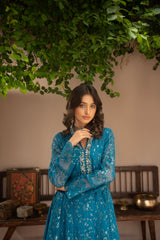 Rang Nirala By Manahils Stitched 3 Piece Formals Collection'2025-K-151-TEAL