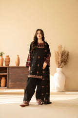 Tiraz Stitched 3 Piece Summer Suit-Gul