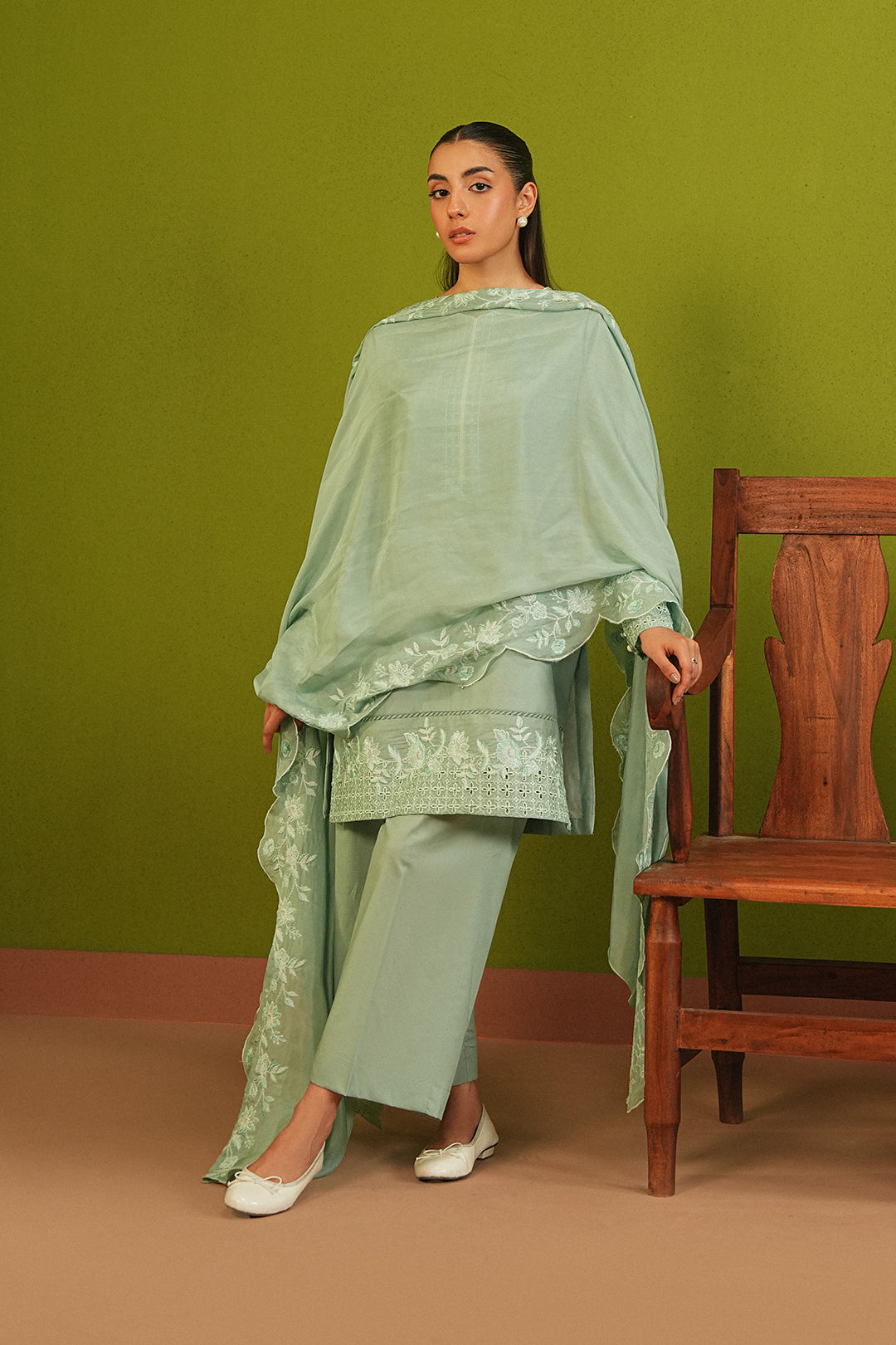 Summer Sky By Mannat Clothing Stitched Collection-Pistachio