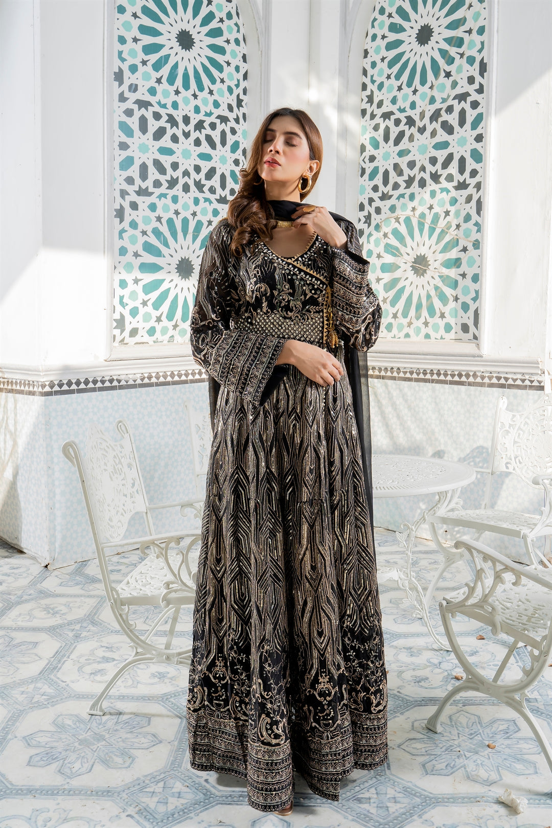 Manahils Stitched Formals Kurti 105