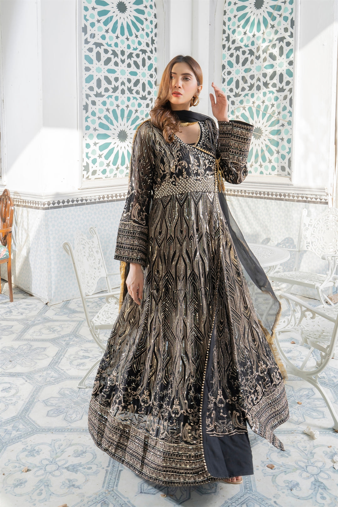 Manahils Stitched Formals Kurti 105