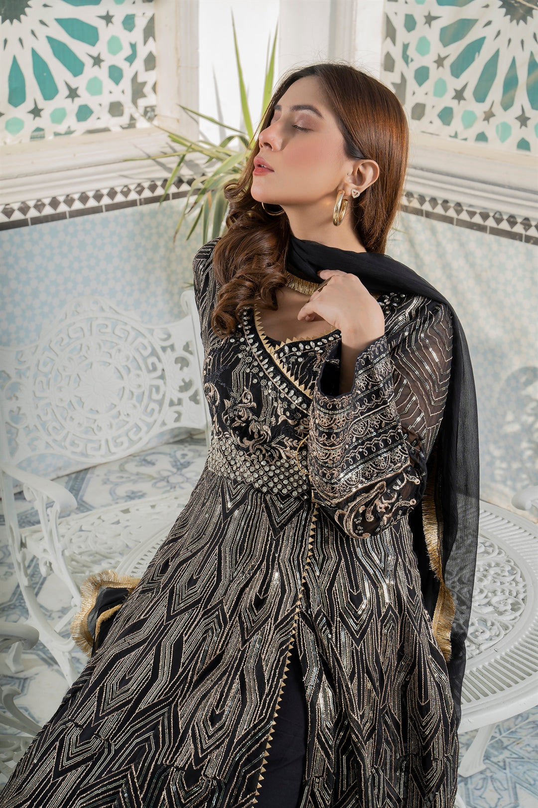Manahils Stitched Formals Kurti 105