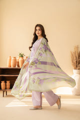 Tiraz Stitched 3 Piece Summer Suit-Arsh