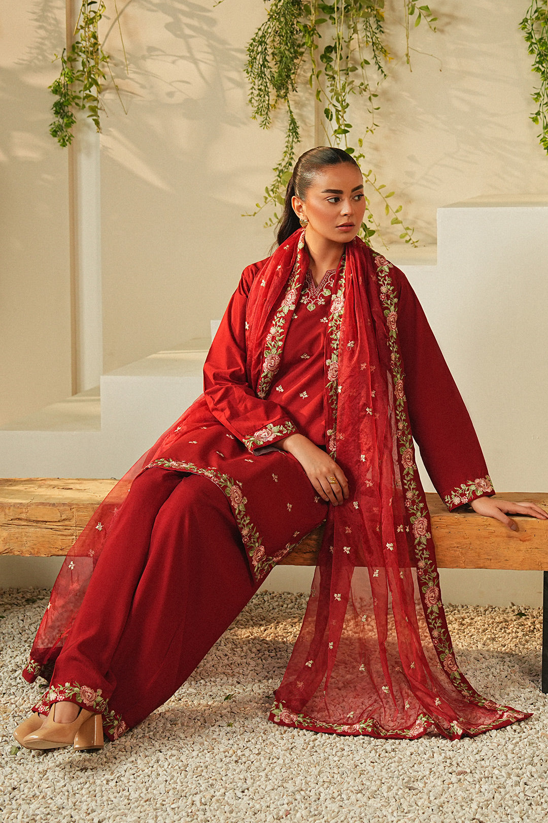 Summer Sky By Mannat Clothing Stitched Collection-Rose