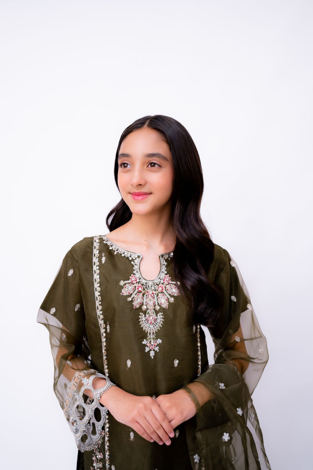 Khayat Stitched 3 Piece Kids Formals Collection'2025-RUSSET