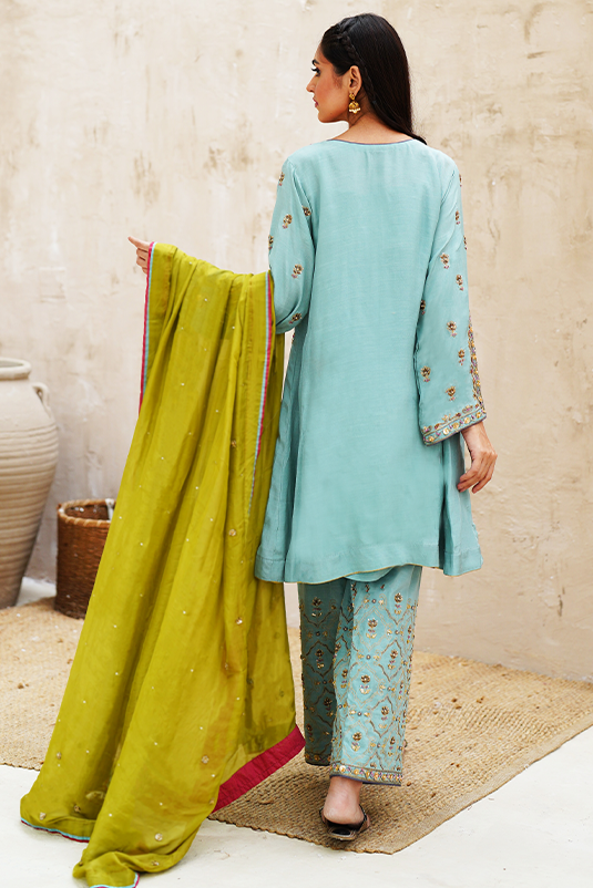Luxe Edit By Zaaviay Stitched Insiya (Three Piece)