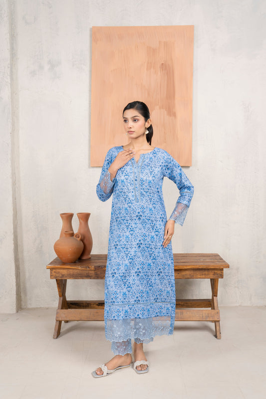 Ahlam By Safa Textile Eid Edit-Wrinkle printed Co-Ord-Set