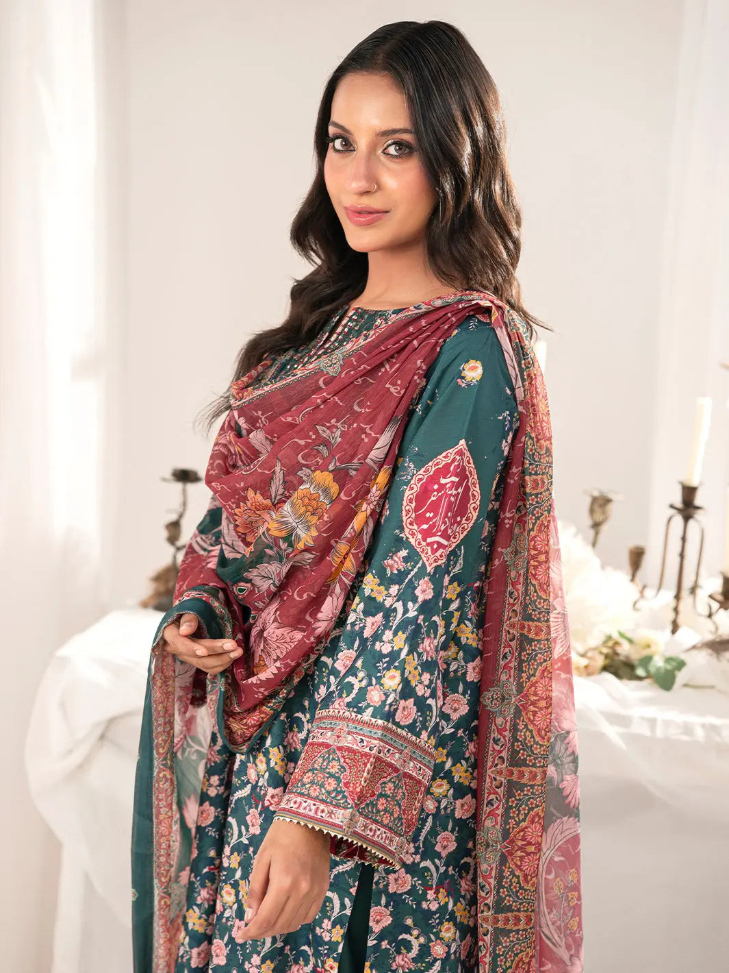 Umeed | 3 Piece | Embroidered | Green Tngmdstore