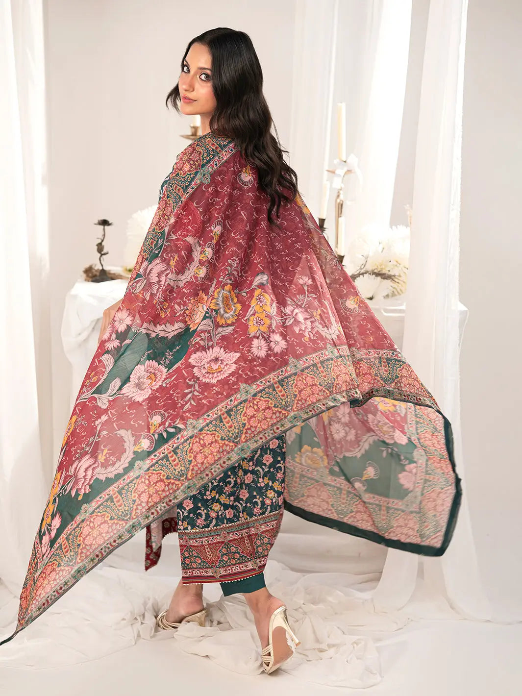 Umeed | 3 Piece | Embroidered | Green Tngmdstore