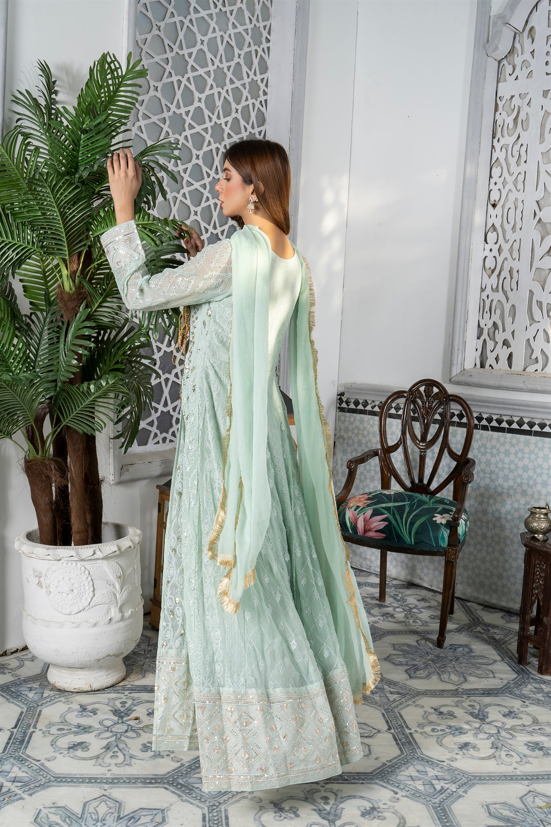 Manahils Stitched Formals Kurti 099