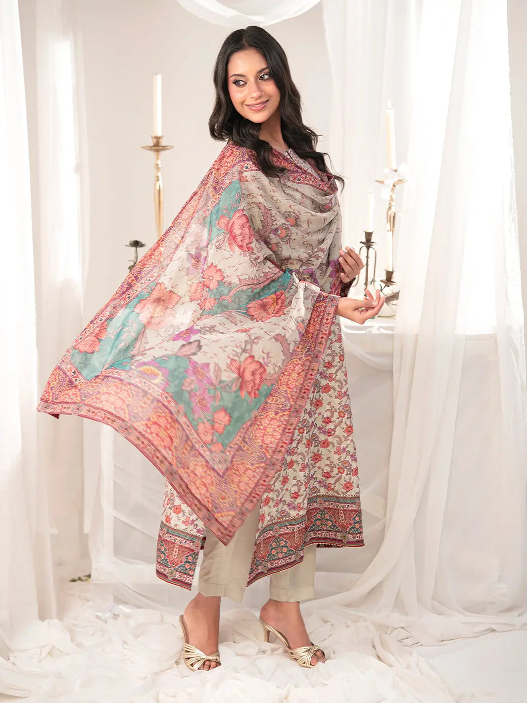 Umeed | 3 Piece | Embroidered | Off-white Tngmdstore