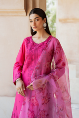 Esra Stitched 3 Piece Exclusive Silk Lawn Collection-OE-24-02