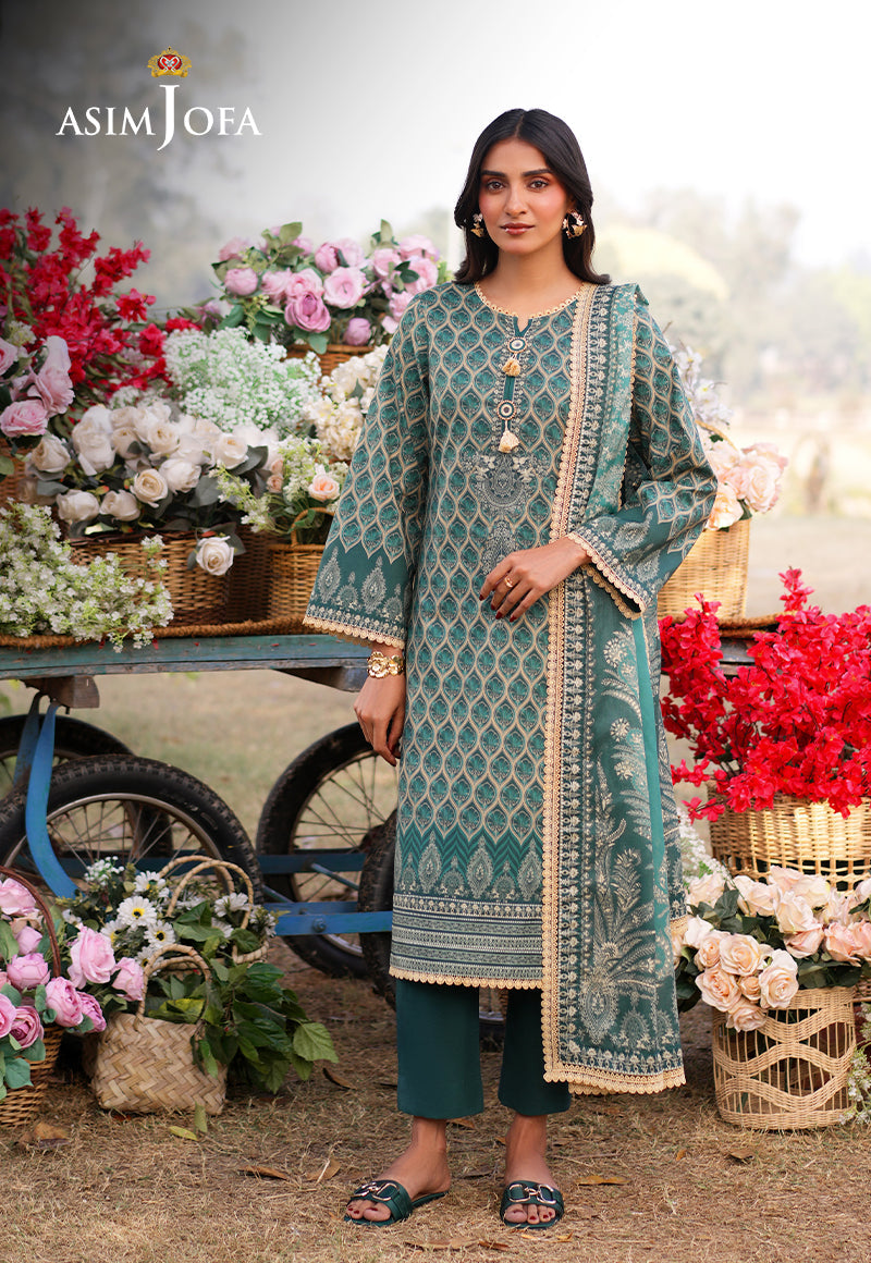 Asim Jofa Prints Unstitched Drop 1 Ajuub-04 Printed Lawn 3 Pcs