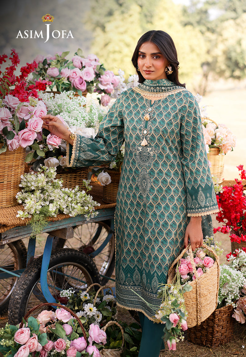 Asim Jofa Prints Unstitched Drop 1 Ajuub-04 Printed Lawn 3 Pcs