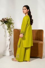 Khayat Stitched 2 Piece Emb Cotton Lawn Suit-Peridot