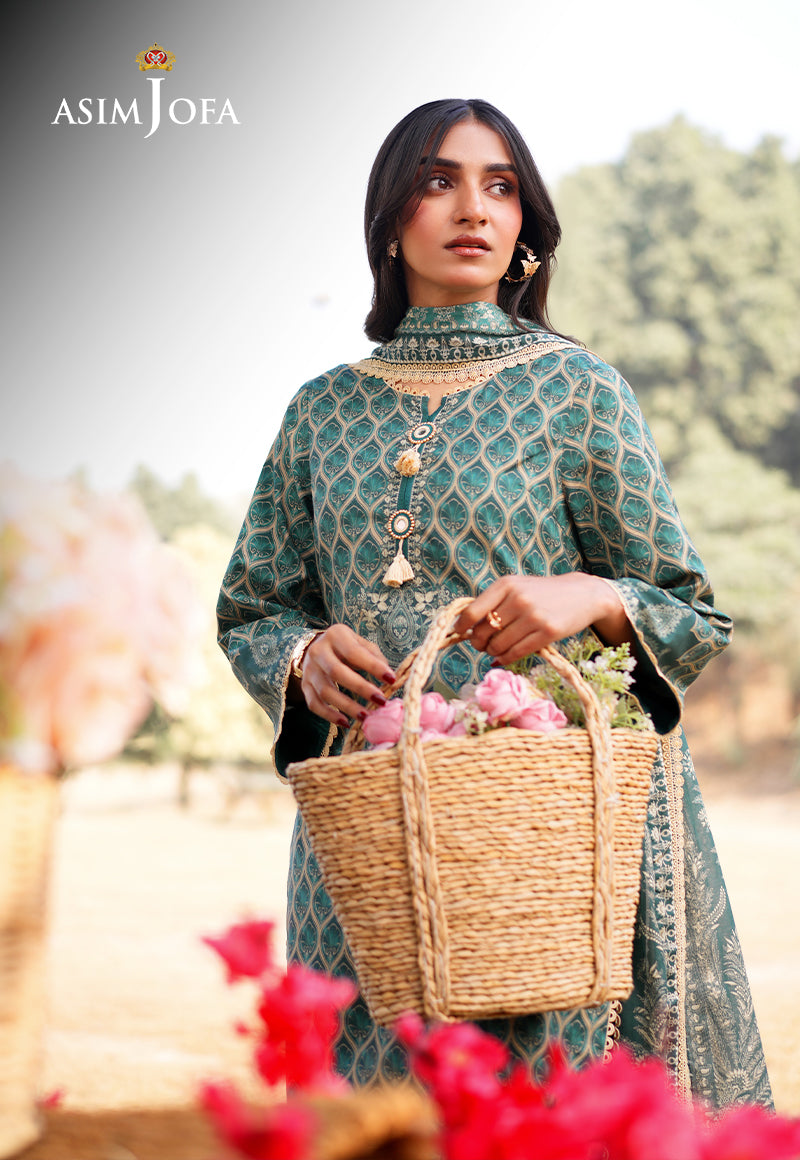 Asim Jofa Prints Unstitched Drop 1 Ajuub-04 Printed Lawn 3 Pcs