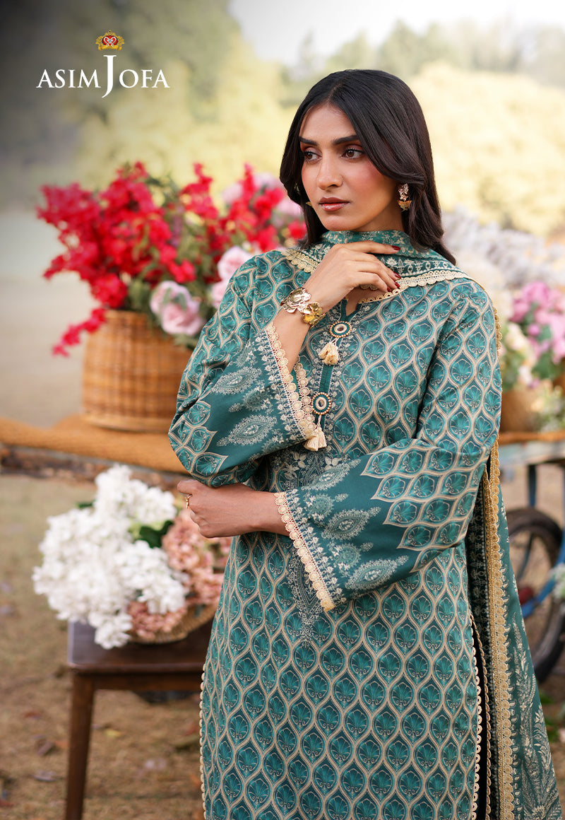 Asim Jofa Prints Unstitched Drop 1 Ajuub-04 Printed Lawn 3 Pcs