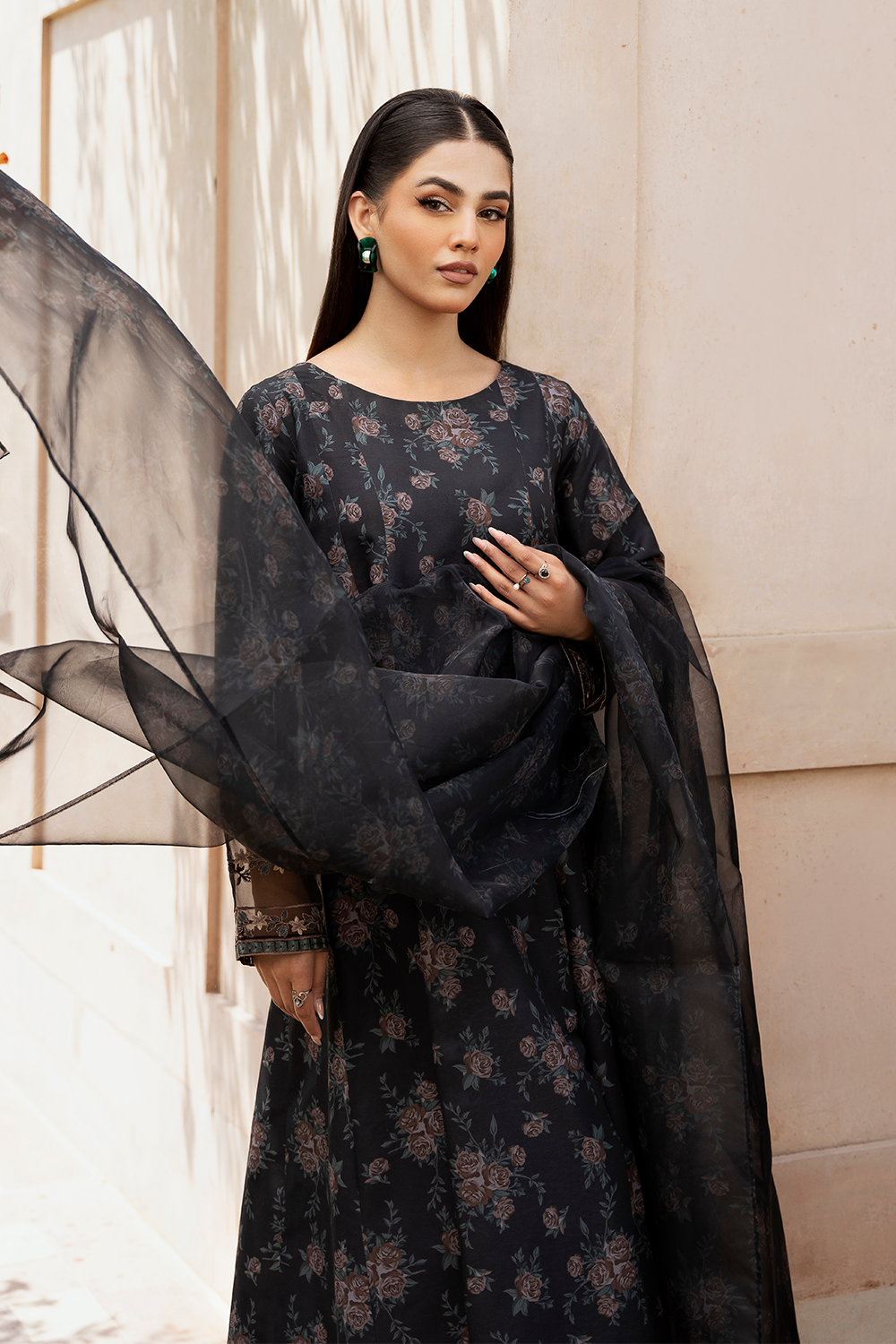 Esra Stitched 3 Piece Exclusive Silk Lawn Collection-OE-24-04