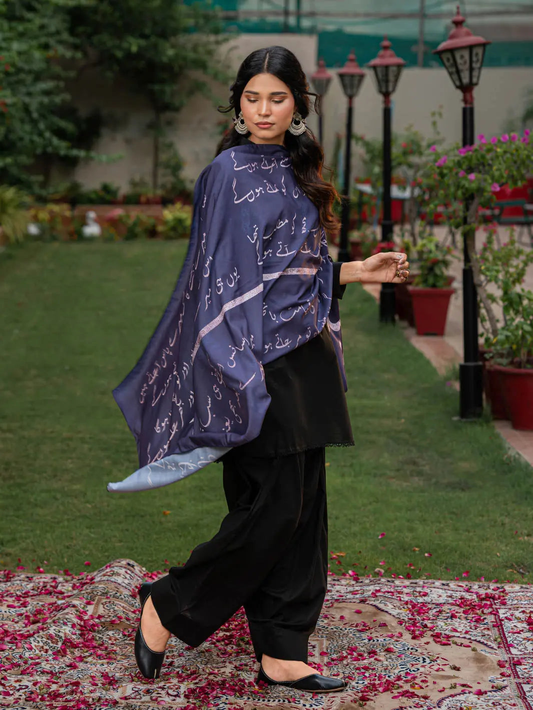 Jaun Elia Stole (Voilet Blue) TNG by MD