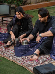 Jaun Elia Stole (Voilet Blue) TNG by MD