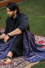 Tng By Md Stole Collection-Jaun Elia Stole (Voilet Blue)