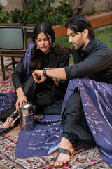 Tng By Md Stole Collection-Jaun Elia Stole (Voilet Blue)