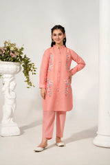 Khayat Stitched 2 Piece Emb Cotton Lawn Suit-Cross Stitch