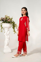Khayat Stitched 2 Piece Emb Cotton Lawn Summer Suit-Redco-2oc
