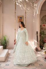 Couture by Manahils Stitched 3 Piece Luxury Formals Collection'2025-018-MINT GREEN