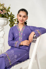 Khayat Stitched 2 Piece Emb Cotton Lawn Suit-Amira