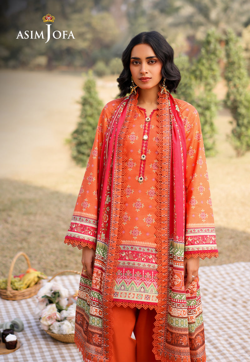 Asim Jofa Prints Unstitched Drop 1 Ajuub-08 Printed Lawn 3 Pcs