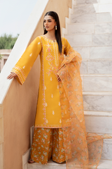 Esra Stitched 3 Piece Exclusive Silk Lawn Collection-OE-24-06