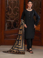 Tng By Md Stole Collection-Ajrak Batik Stole | Gold & Black