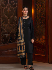 Tng By Md Stole Collection-Ajrak Batik Stole | Gold & Black