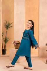 Khayat Stitched Co Ords Summer Lawn Cotton Suit-Khayat - Blue