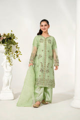 Khayat Stitched 3 Piece Festive Formals Suit-Pistachio-3pc