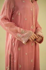 Satrang By Zouj Unstitched 3 Piece Formals Collection'2025-Petal Peach