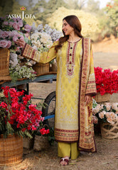 Asim Jofa Prints Unstitched Drop 1 Ajuub-02 Printed Lawn 3 Pcs