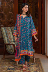 Tng By Md Stitched Collection-Urooj Stitched 3 Pc (Sea Green)