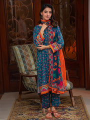 Tng By Md Stitched Collection-Urooj Stitched 3 Pc (Sea Green)