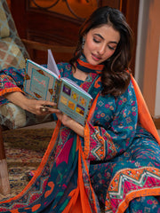 Tng By Md Stitched Collection-Urooj Stitched 3 Pc (Sea Green)