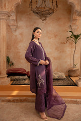 Shehr R Husn By Manahils Stitched 3 Piece-186-PURPLE