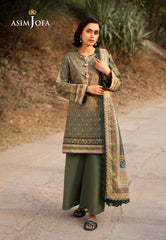 Asim Jofa Prints Unstitched Drop 1 Ajuub-15 Printed Lawn 3 Pcs