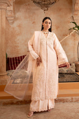 Shehr R Husn By Manahils Stitched 3 Piece-181-PEACH